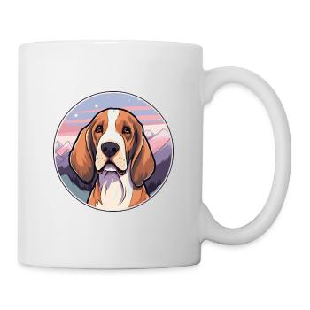 Lettische Hunderasse Cartoon Kawaii Aquarell - Tasse - Weiß - Rechts