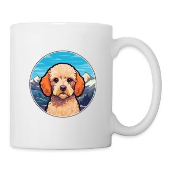 Miniatur-Pudel Hunderasse Karikatur Kawaii Watercol - Tasse - Weiß - Rechts