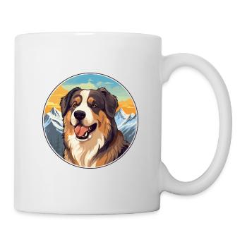 Moscow Watchdog Dog Breed Cartoon Kawaii Watercolo - Mug - white - Right