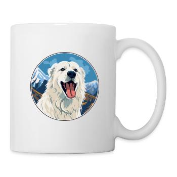 Maremma Sheepdog Dog Breed Cartoon Kawaii Watercol - Mug - white - Right