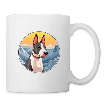 Miniature Bull Terrier chien race Cartoon Kawaii Wa - Mug blanc - blanc - Droite