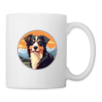 Nordamerikanischer Schäferhund Rasse Cartoon Kawaii W - Tasse - Weiß - Rechts