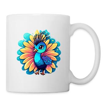 Peacock Bird Drawing - Mug - white - Right