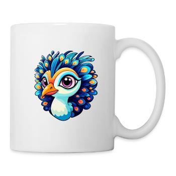Peacock Bird Drawing - Mug - white - Right