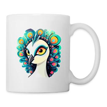 Peacock Bird Drawing - Mug - white - Right