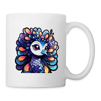 Peacock Bird Drawing - Mug - white - Right