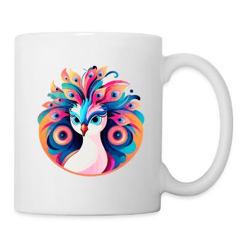 Peacock Bird Drawing - Mug - white - Right