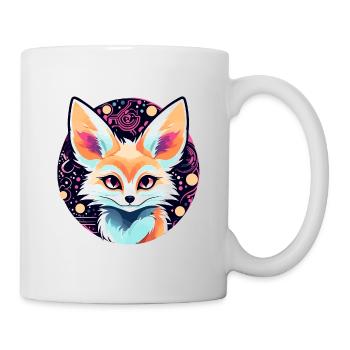 Wüstenfuchs Fennek Zeichnung - Tasse - Weiß - Rechts