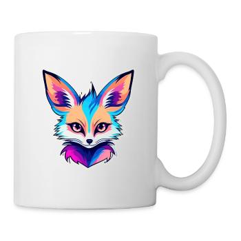 Wüstenfuchs Fennek Zeichnung - Tasse - Weiß - Rechts
