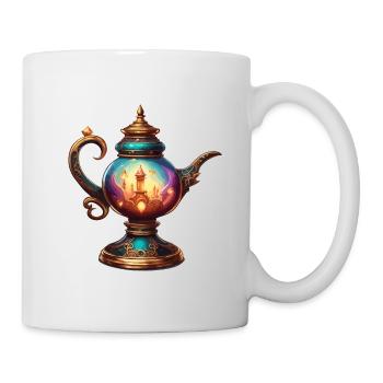 Lampe Magique / Souhaits /Orient / Miracle / Génie - Mug blanc - blanc - Droite