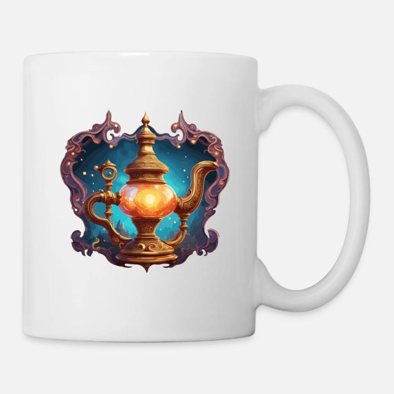 Wunderlampe / Wünsche /Orient / Wunder / Genie - Tasse - Weiß