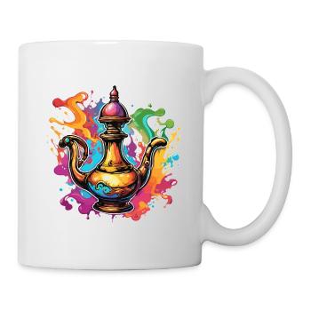 Lampe Magique / Souhaits /Orient / Miracle / Génie - Mug blanc - blanc - Droite