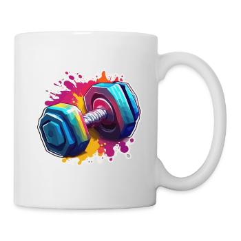 Dumbbell / Weights / Sports / Strength Training / Workout - Mug - white - Right