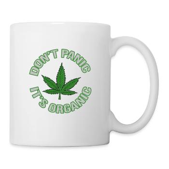 hanf dont panic its organic - Tasse - Weiß - Rechts