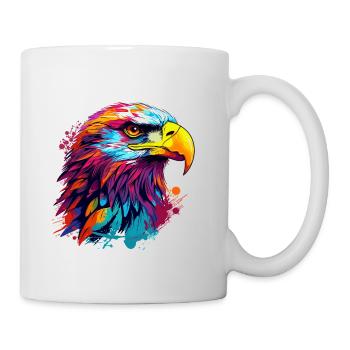 Colorful Eagle Bald Eagle Splash of Color - Mug - white - Right