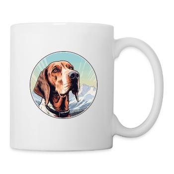 Chien de chasse polonais race chien dessin animé Kawaii Wate - Mug blanc - blanc - Droite