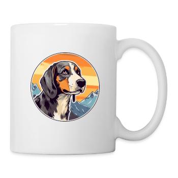Polnische Jagdhunderasse Karikatur Kawaii Aquarell - Tasse - Weiß - Rechts