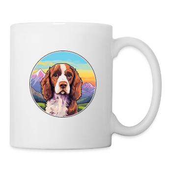 Pont Audemer Épagneul Chien Race Cartoon Kawaii Wate - Mug blanc - blanc - Droite