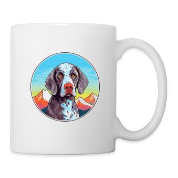 Chien d’arrêt portugais race dessin animé kawaii waterc - Mug blanc - blanc - Droite
