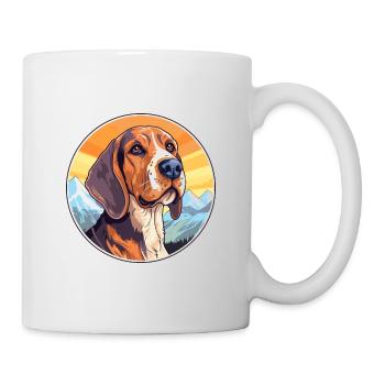 Posavac Hound Dog Breed Cartoon Kawaii Watercolor - Mug - white - Right
