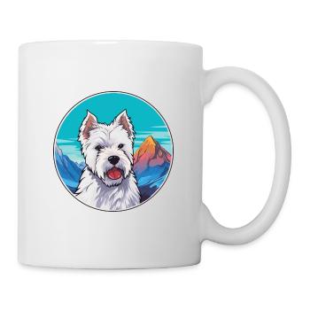 Ormskirk Terrier Dog Breed Cartoon Kawaii Watercol - Mug - white - Right