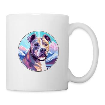 Pitbull Dog Breed Cartoon Kawaii Watercolor - Mug - white - Right