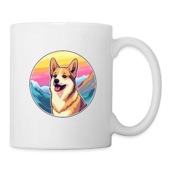 Norwegische Lundehund Hunderasse Cartoon Kawaii Wasser - Tasse - Weiß - Rechts