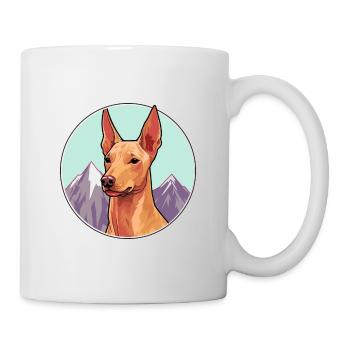 Pharaoh Hound Dog Breed Cartoon Kawaii Watercolor - Mug - white - Right