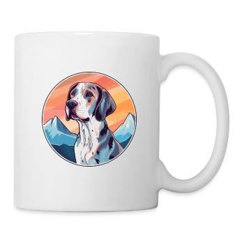 Pointer chien race dessin animé Kawaii aquarelle - Mug blanc - blanc - Droite