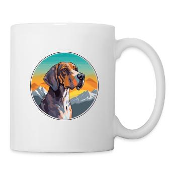 Plott Hound chien race dessin animé Kawaii aquarelle - Mug blanc - blanc - Droite