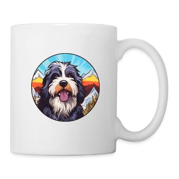 Chien de berger portugais race de chien dessin animé kawaii eau - Mug blanc - blanc - Droite