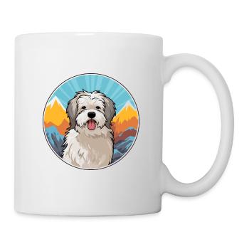 Chien de berger des Pyrénées race de chien dessin animé Kawaii Waterco - Mug blanc - blanc - Droite