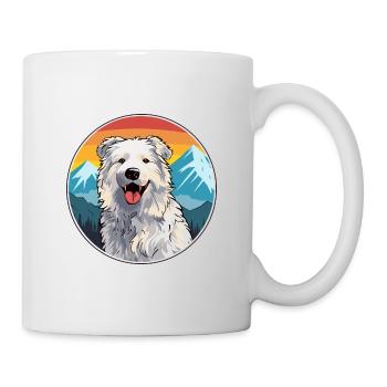 Rumänische Mioritische Hunderasse Karikatur Kawaii Waterco - Tasse - Weiß - Rechts