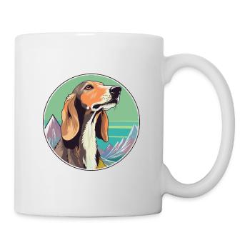 Saluki Dog Breed Cartoon Kawaii Watercolor - Mug - white - Right
