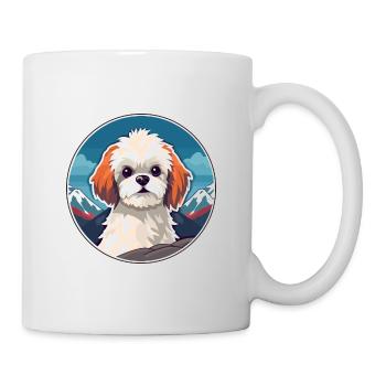 Russe jouet chien race dessin animé Kawaii aquarelle - Mug blanc - blanc - Droite