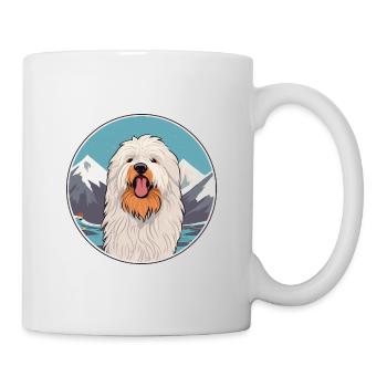 Puli chien race dessin animé Kawaii aquarelle - Mug blanc - blanc - Droite