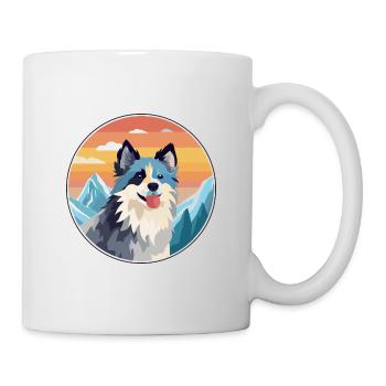 Scandinavian Dog Breed Cartoon Kawaii Watercolor - Mug - white - Right