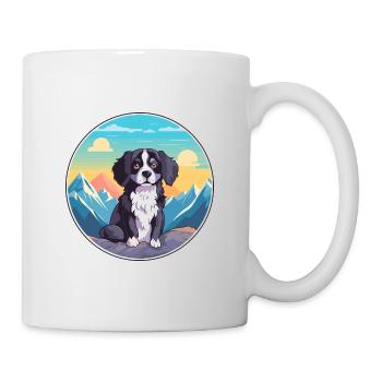 Strellufstover race de chien dessin animé Kawaii aquarelle - Mug blanc - blanc - Droite