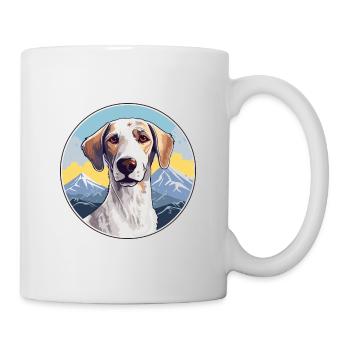 Sloughi Hunderasse Cartoon Kawaii Aquarell - Tasse - Weiß - Rechts