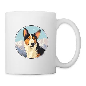 Glatter Collie Hund Rasse Cartoon Kawaii Aquarell - Tasse - Weiß - Rechts