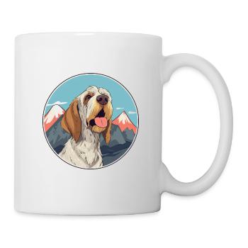 Spinone Italiano Dog Breed Cartoon Kawaii Watercol - Mug - white - Right