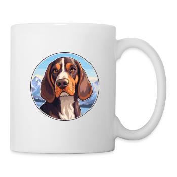Southern Hound Dog Breed Cartoon Kawaii Watercolor - Mug - white - Right