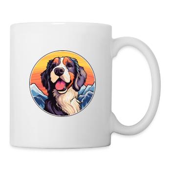 Stichelhaar race de chien dessin animé Kawaii aquarelle - Mug blanc - blanc - Droite