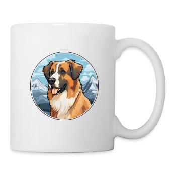 Schäferhund Rasse Karikatur Kawaii Aquarell - Tasse - Weiß - Rechts