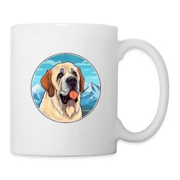 Spanish Mastiff Dog Breed Cartoon Kawaii Watercolo - Mug - white - Right