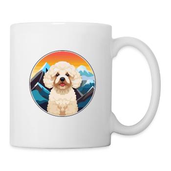 Toy Poodle Dog Breed Cartoon Kawaii Watercolor - Mug - white - Right