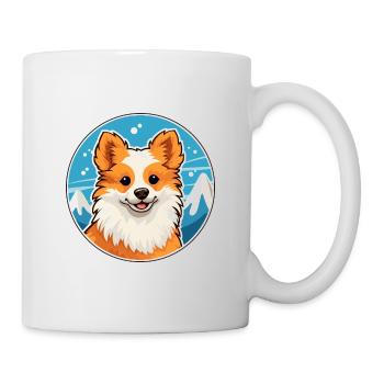 Toy German Spitz Dog Breed Cartoon Kawaii Watercol - Mug - white - Right