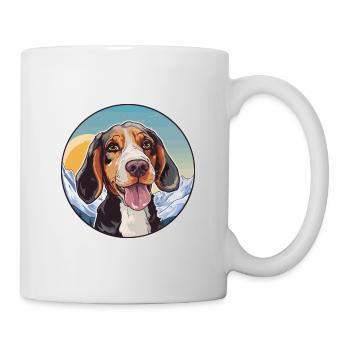 Vanjari Hound Dog Breed Cartoon Kawaii Watercolor - Mug - white - Right