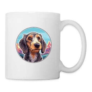 Drahthaardackel Hunderasse Karikatur Kawaii Wate - Tasse - Weiß - Rechts