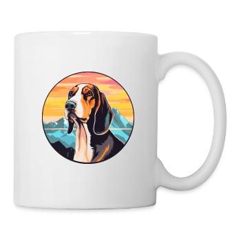 Treeing Walker Coonhound chien race Cartoon Kawaii - Mug blanc - blanc - Droite